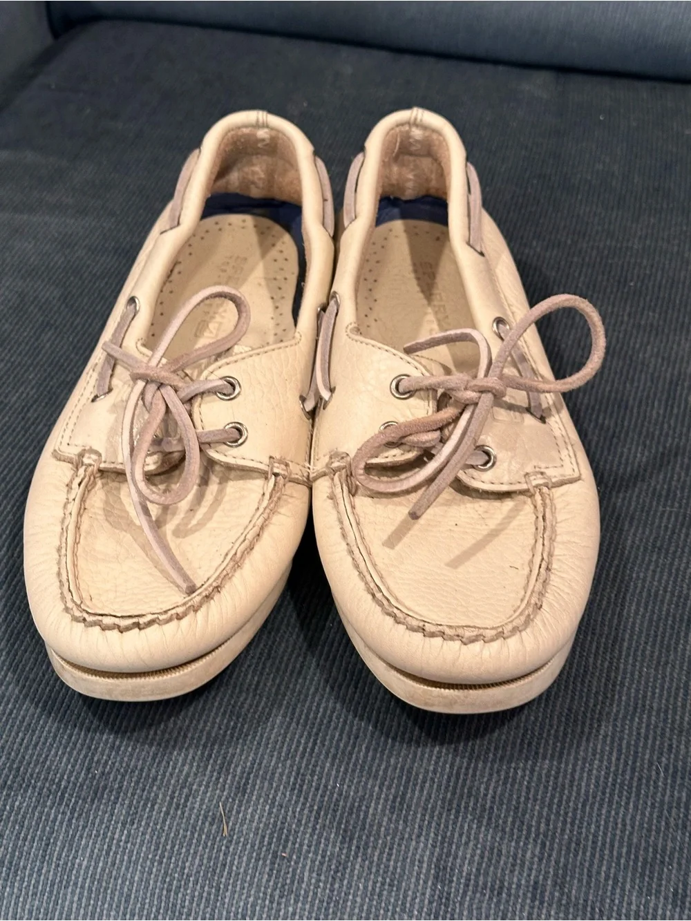 Sperry Tan Leather Boat Moccasins